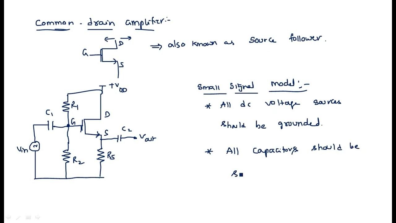 Common Drain Amplifier Learn Arduino and artificial intelligent